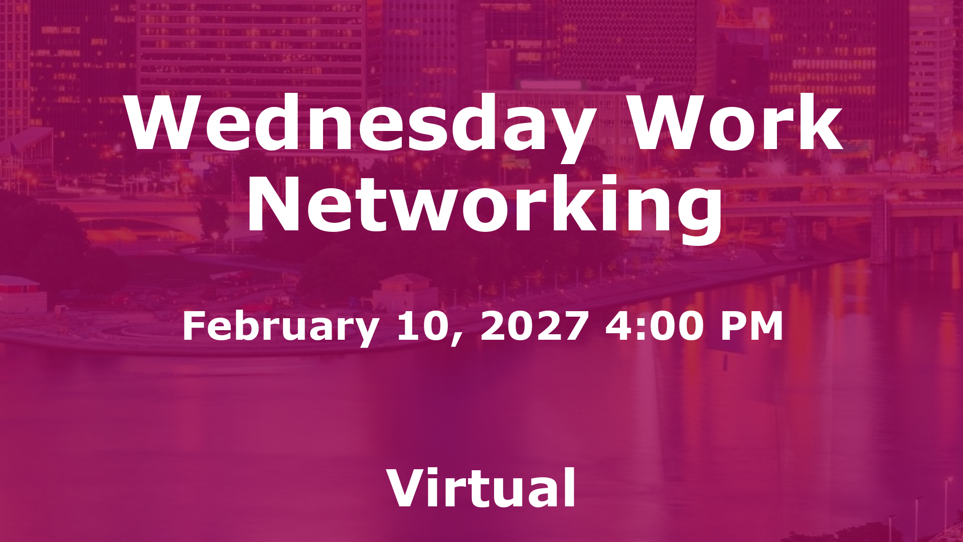 Wednesday Work Networking event image